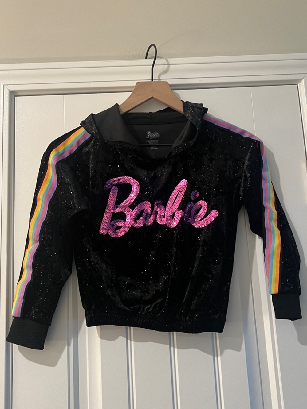 Barbie girls sparkle velour hoodie